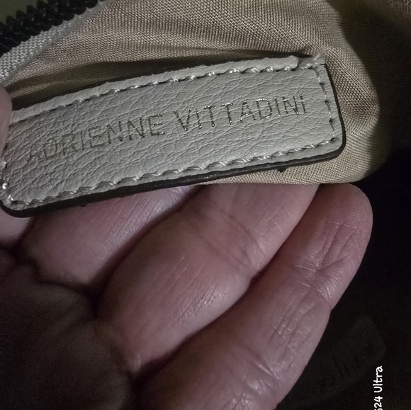 Adrienne Vittadini Taupe Marseille Embossed Hobo New With Twilly Charm - Picture 12 of 15